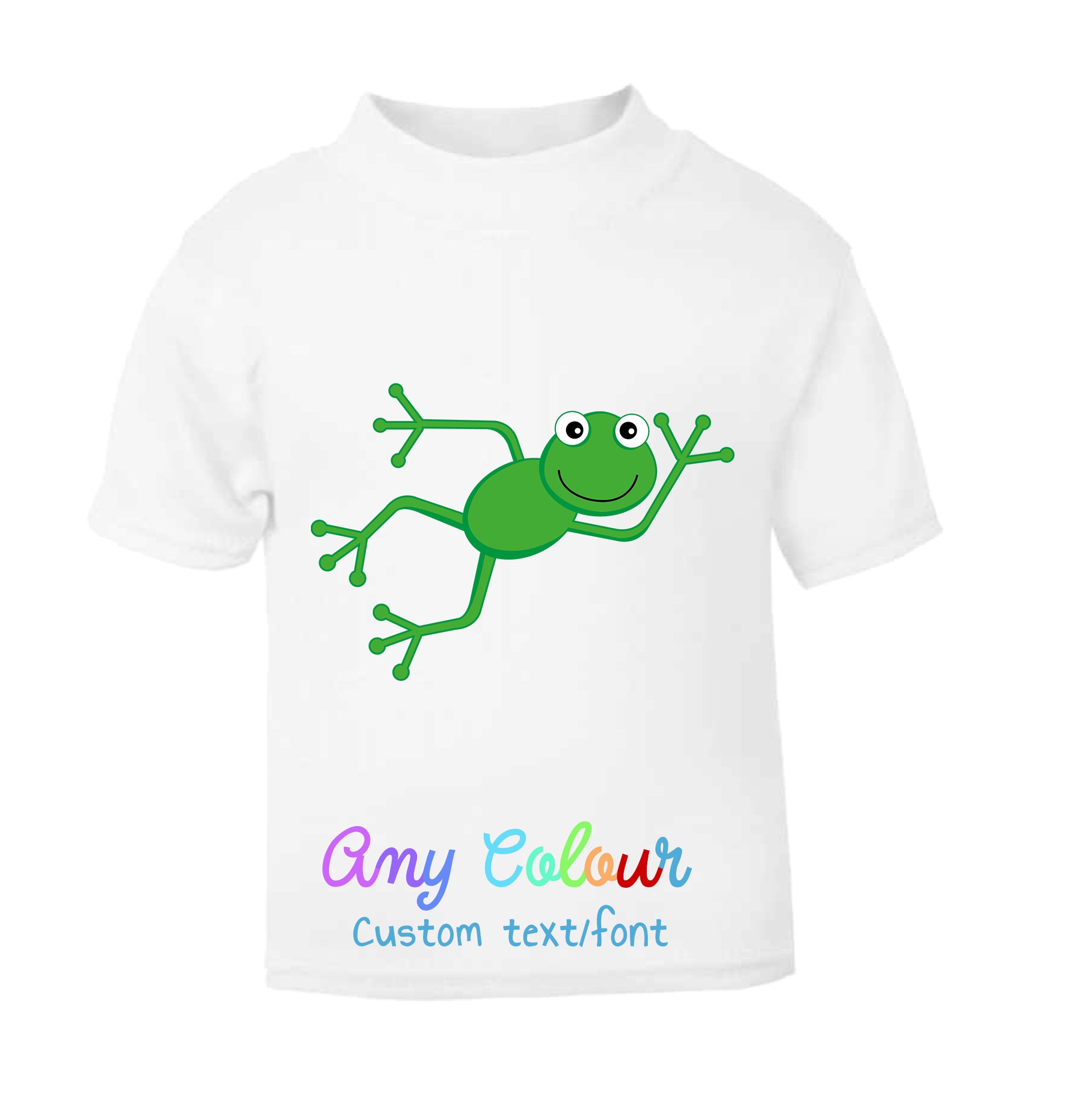 Children's frog t shirt custom personalised for babies Etsy