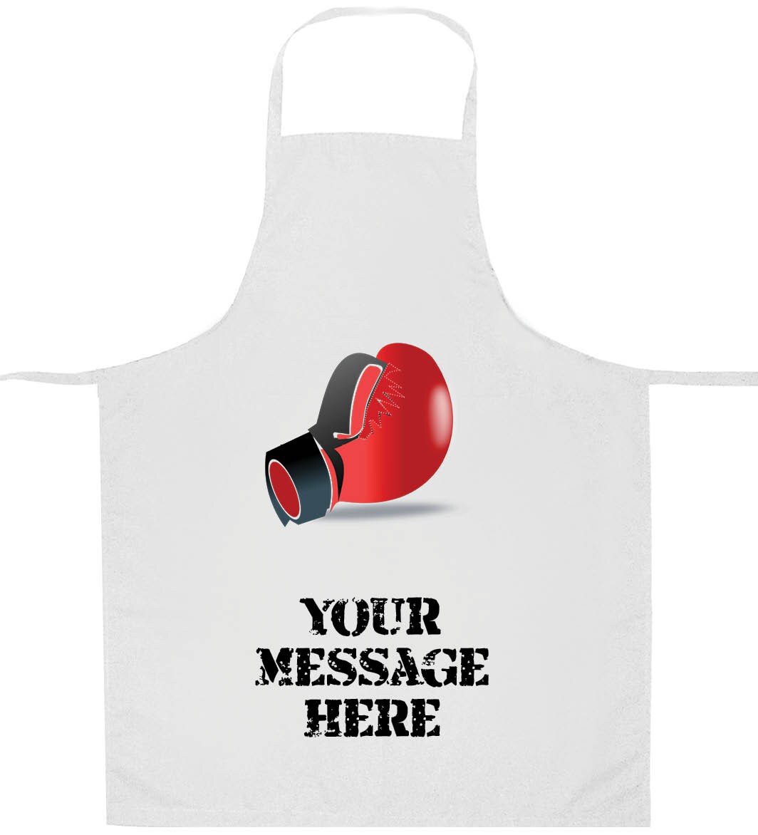 Apron Boxing Glove Personalised With Any Text and Gift Message Etsy UK
