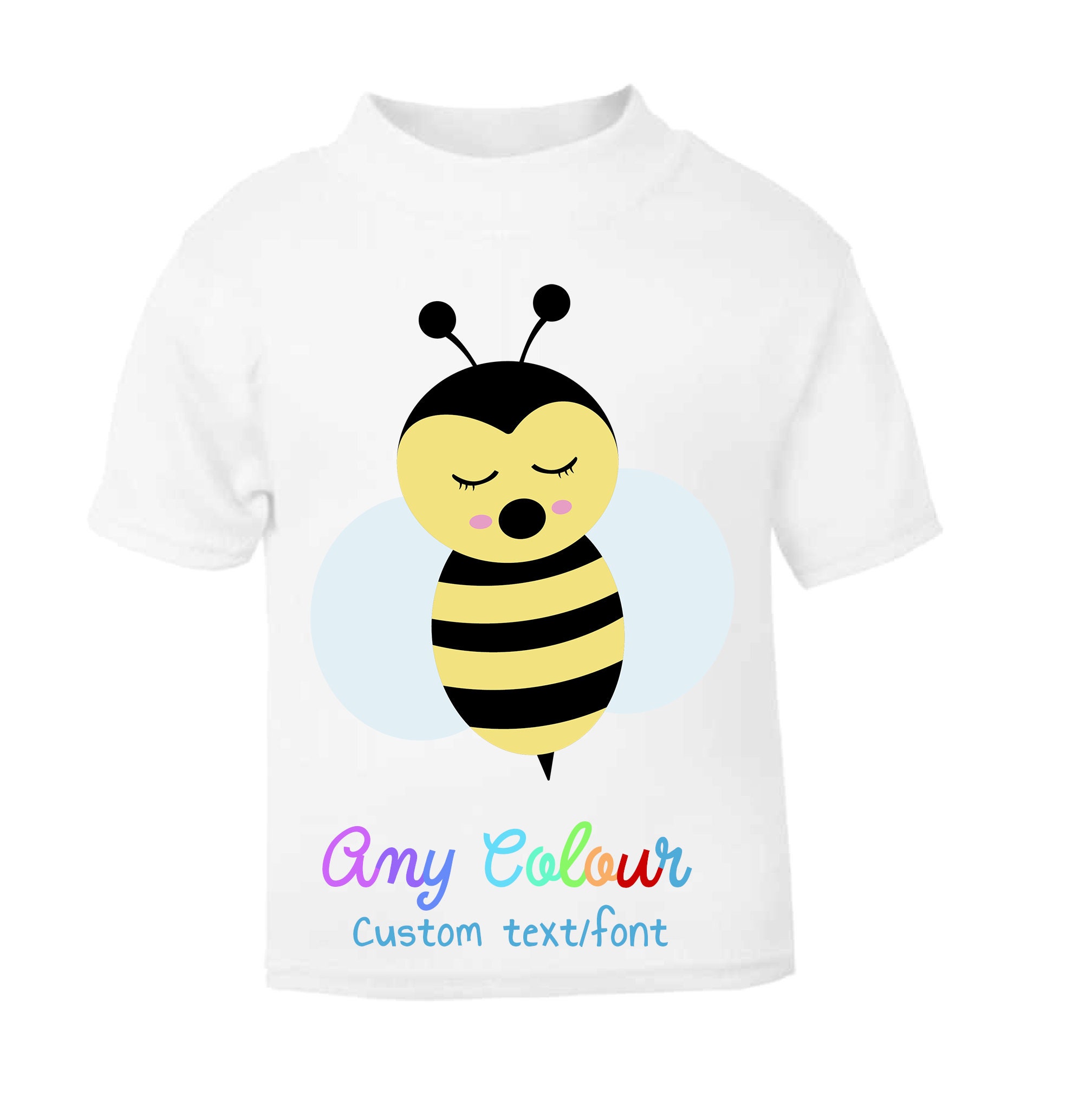 Children's Cute Bee T Shirt Custom Personalised for Babies Etsy UK