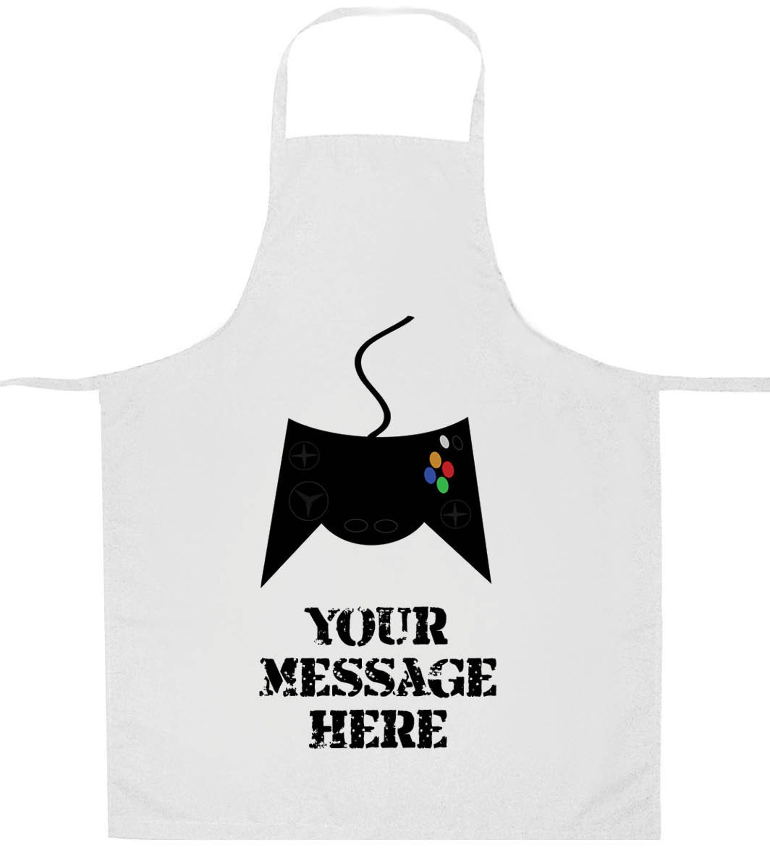 Apron gaming controller mens personalised with any text and Etsy