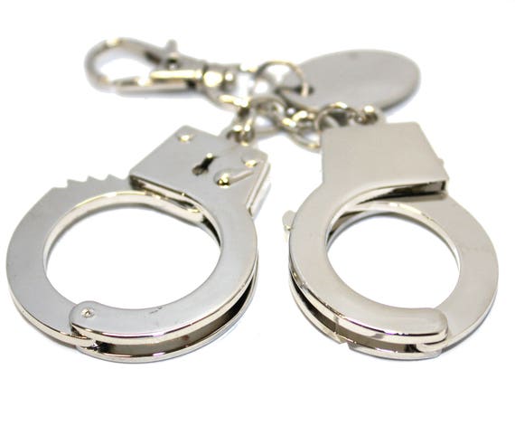 Handcuff Keyring Engraved Personalised in Gift Pouch C6 Etsy Canada