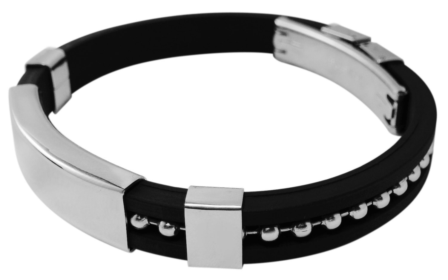 Men's ID Bracelet Stainless Steel Engraved Personalised Etsy