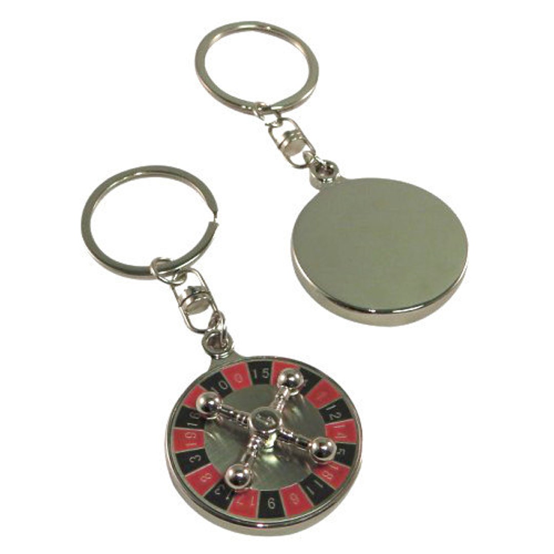 Roulette Wheel Custom Engraved / Personalised Keychain With Etsy