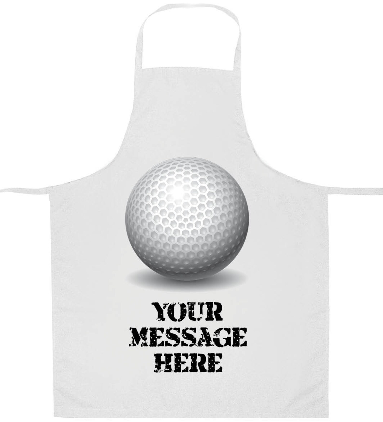 Apron Golf Ball Mens Golfer Apron Personalised With Any Text Etsy