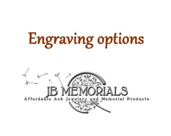 Opciones de grabado de JB Memorials