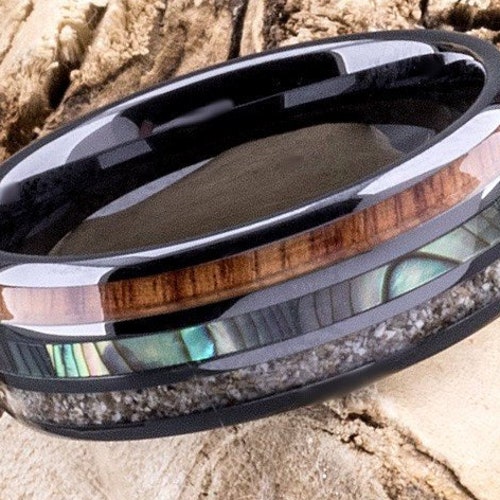 Cremation Ring -  pet ashes - cremation jewelry - ceramic ring - ashes ring  - WR013