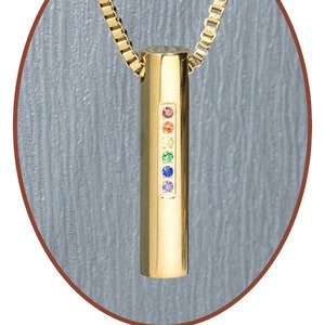 Colar de cinzas de cremação pingente joia de cremação banhada a ouro G003