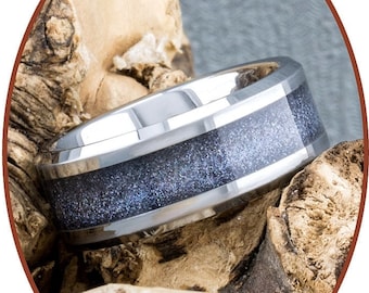 6 u 8 mm de ancho - Joyas de cremación - Anillo para cenizas - Carburo de tungsteno - Visible - Cenizas de mascotas - Anillo conmemorativo para cenizas - Universo infinito - RB140IU