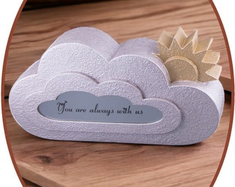 Urna de cremación "Nubes" para cenizas Midi Baby Memorial HM492
