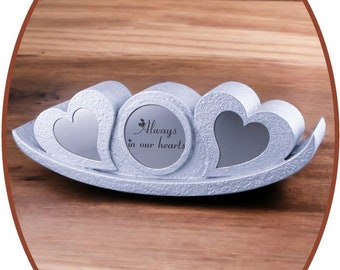 Urna conmemorativa Mini Duo para cenizas con forma de corazón, disponible en diferentes colores (HMP616DUO).