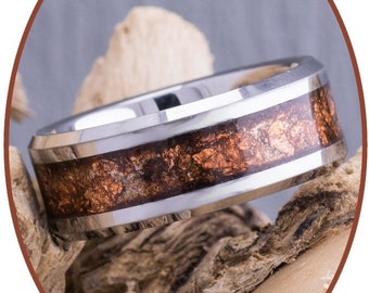 Anillo de carburo de tungsteno para cenizas de cremación de 8 mm - Tesoros celestiales - Cenizas de mascotas - Anillo conmemorativo - Joyas de recuerdo de cremación - JRB140HTH