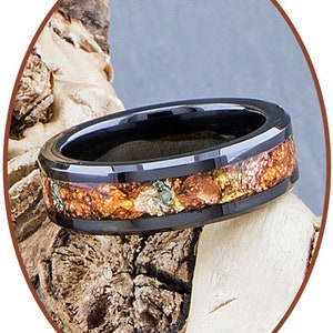 6mm - Ashes Ring - Ceramic Zirconium - Pet Memorial - Multi Metallic - Cremation Jewelry - Cremation Ring  - JRB145D