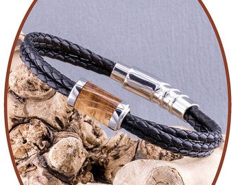 Pulsera para cenizas de cremación de acero inoxidable con forma de barril de whisky PP002A
