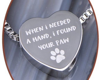 Rvs As Crematie Hanger Ketting 'Paw' B304NF