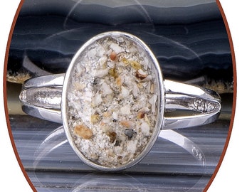 925 Sterling Silver Adjustable Pet Ash Ladies Cremation Ring RB100A