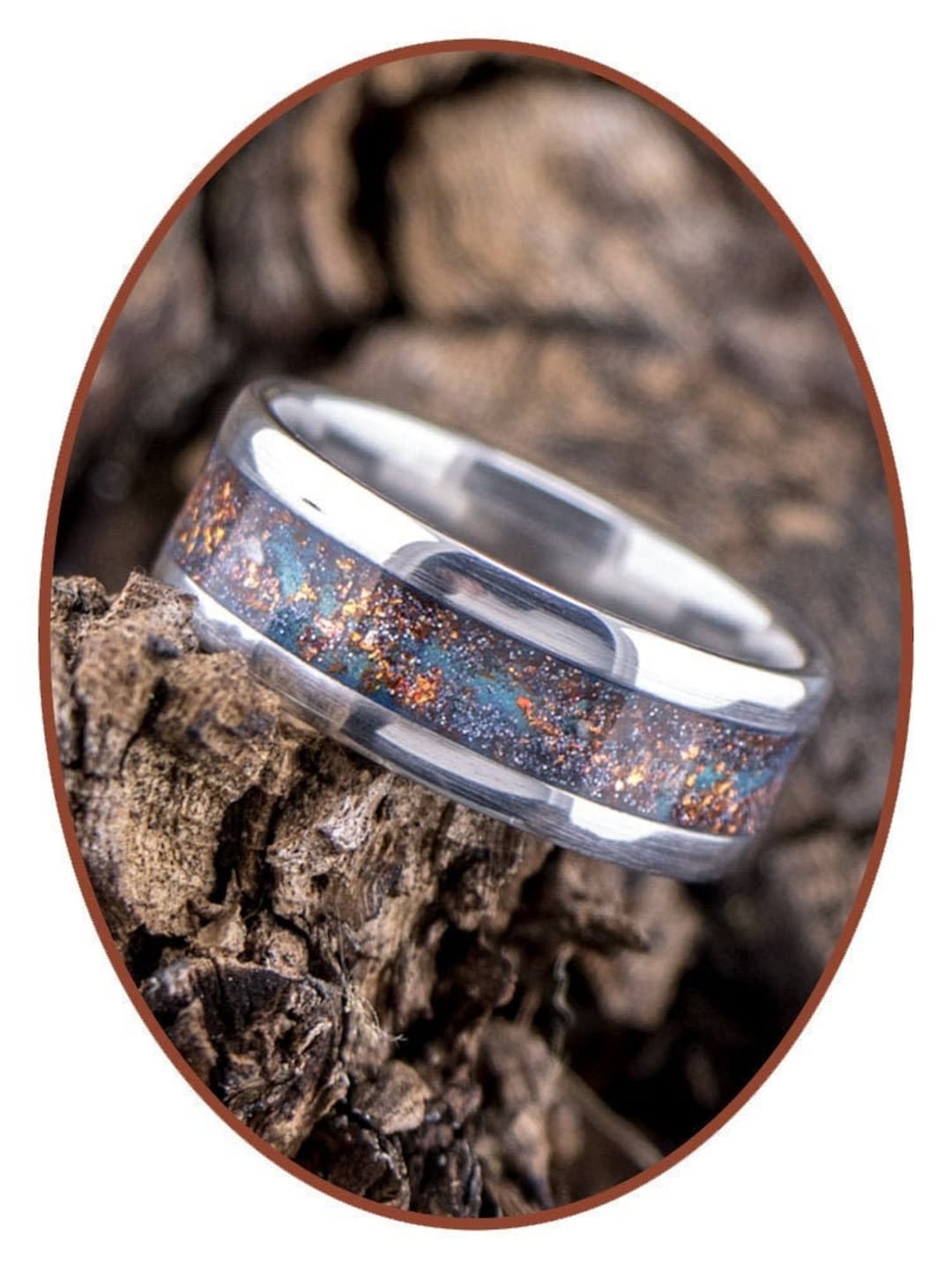 Cremation Ashes Memorial Ring - Stainless Steel- Sparkling Universe ...