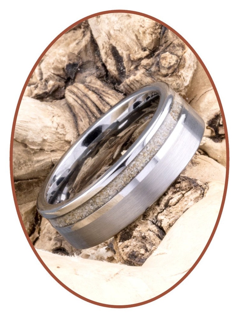 Cremation Ring Tungsten Carbide Pet Ash Ring Men's Etsy