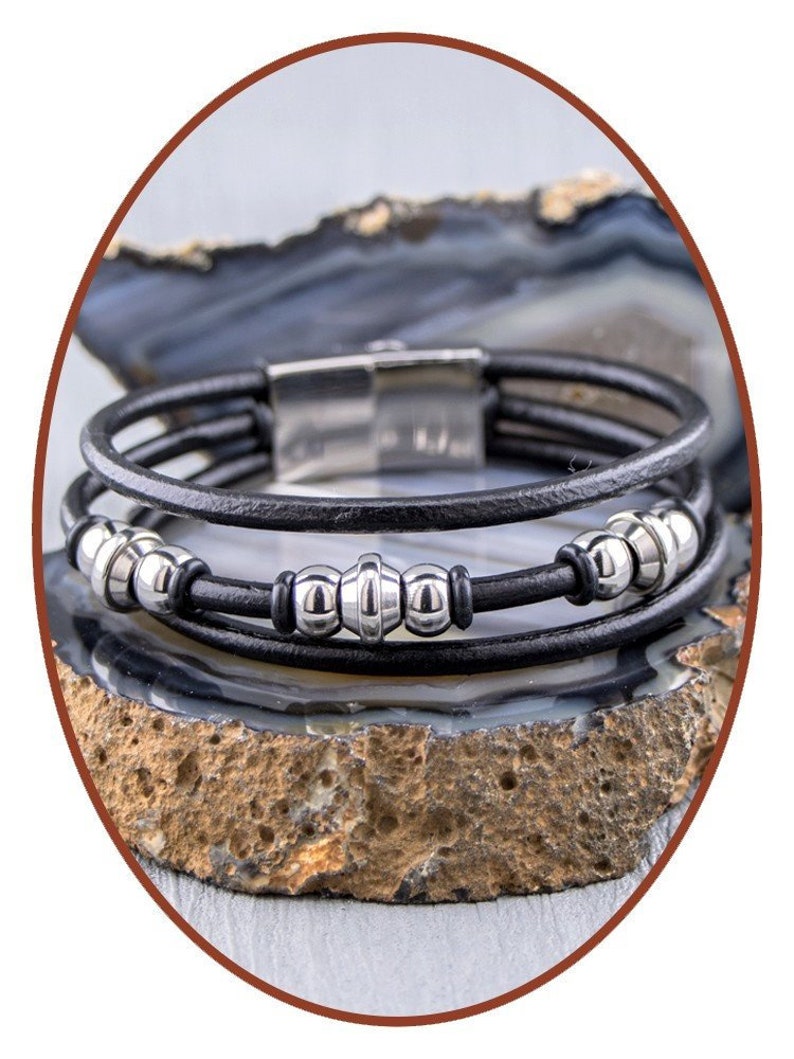 Memorial Jewelry Ashes Bracelet Stainless Steel Leather Etsy