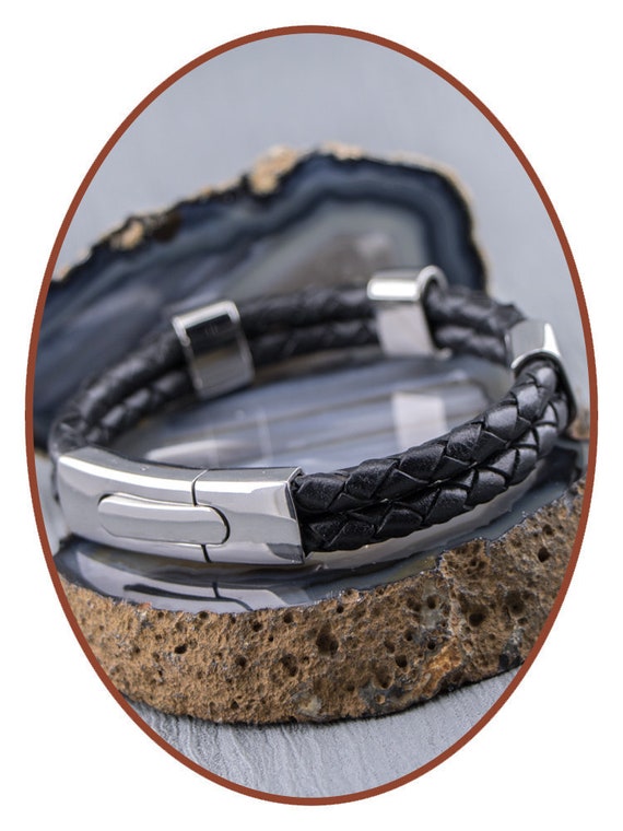 Ceneri gioielli per ceneri Nordic Viking in pelle PU urna Bracciale per