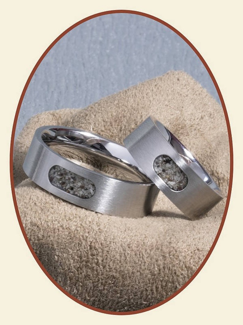 7mm Cremation Ring Stainless Steel Visible Pet Ashes Etsy