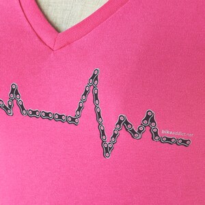 Women's EKG Bike Chain T-Shirt image 2