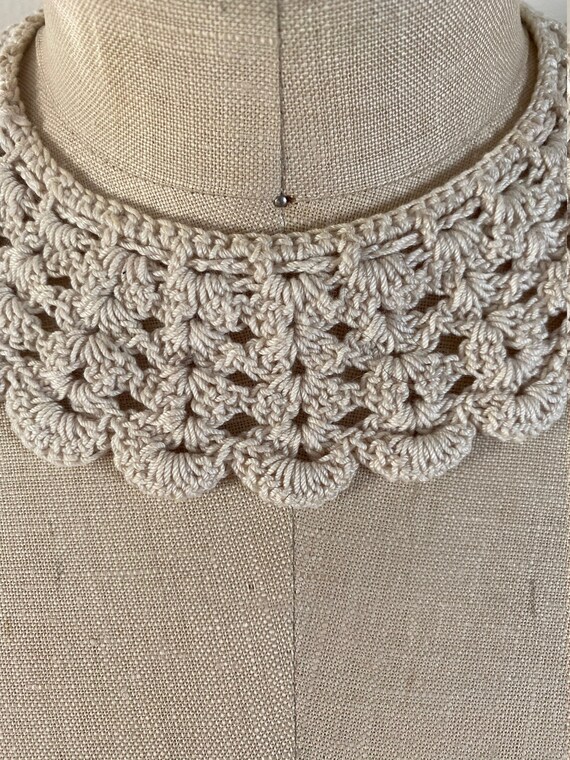 Vintage Victorian Style Crocheted Mercerized Cott… - image 2