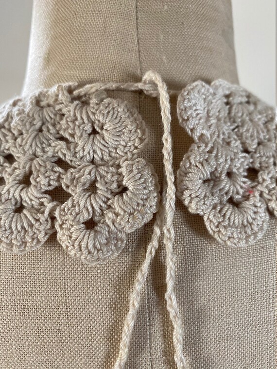 Vintage Victorian Style Crocheted Mercerized Cott… - image 4