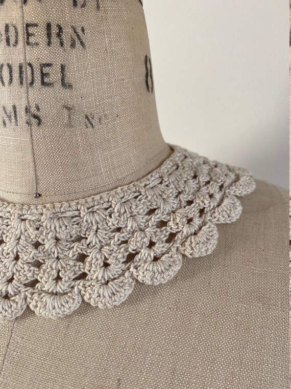 Vintage Victorian Style Crocheted Mercerized Cott… - image 3