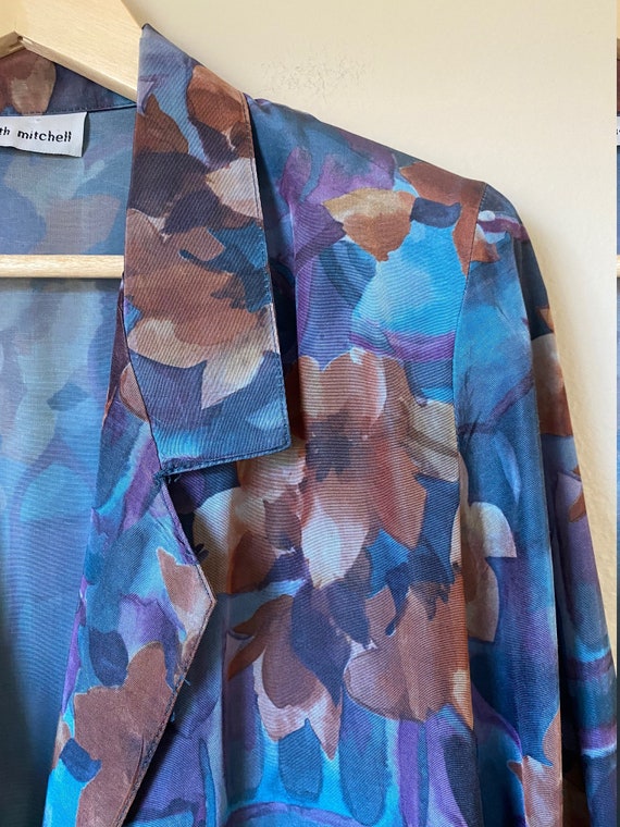 1980's Kenneth Mitchell Rayon Oversized Blazer w/… - image 5