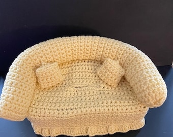 Handmade Crochet Rectangle Tissue Box Cover Sofa Design