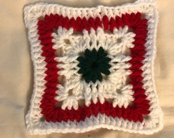 Granny Square Pattern Crochet Motif Pattern Crochet Blanket Square Crochet Holiday Pattern Crochet Coaster Pattern Christmas Snowflake