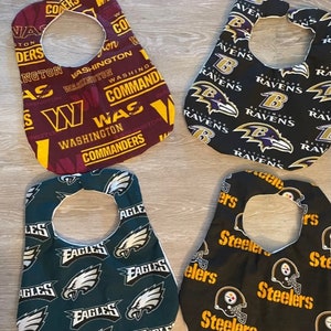 NFL Baby Bibs Football Baby Bibs Washington Commanders Philadelphia Eagles Pittsburgh Steelers Baltimore Ravens Seattle Seahawks