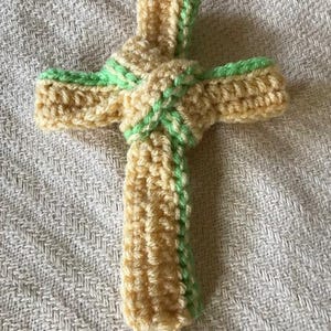 Handmade Crochet Palm Cross Ornament image 2