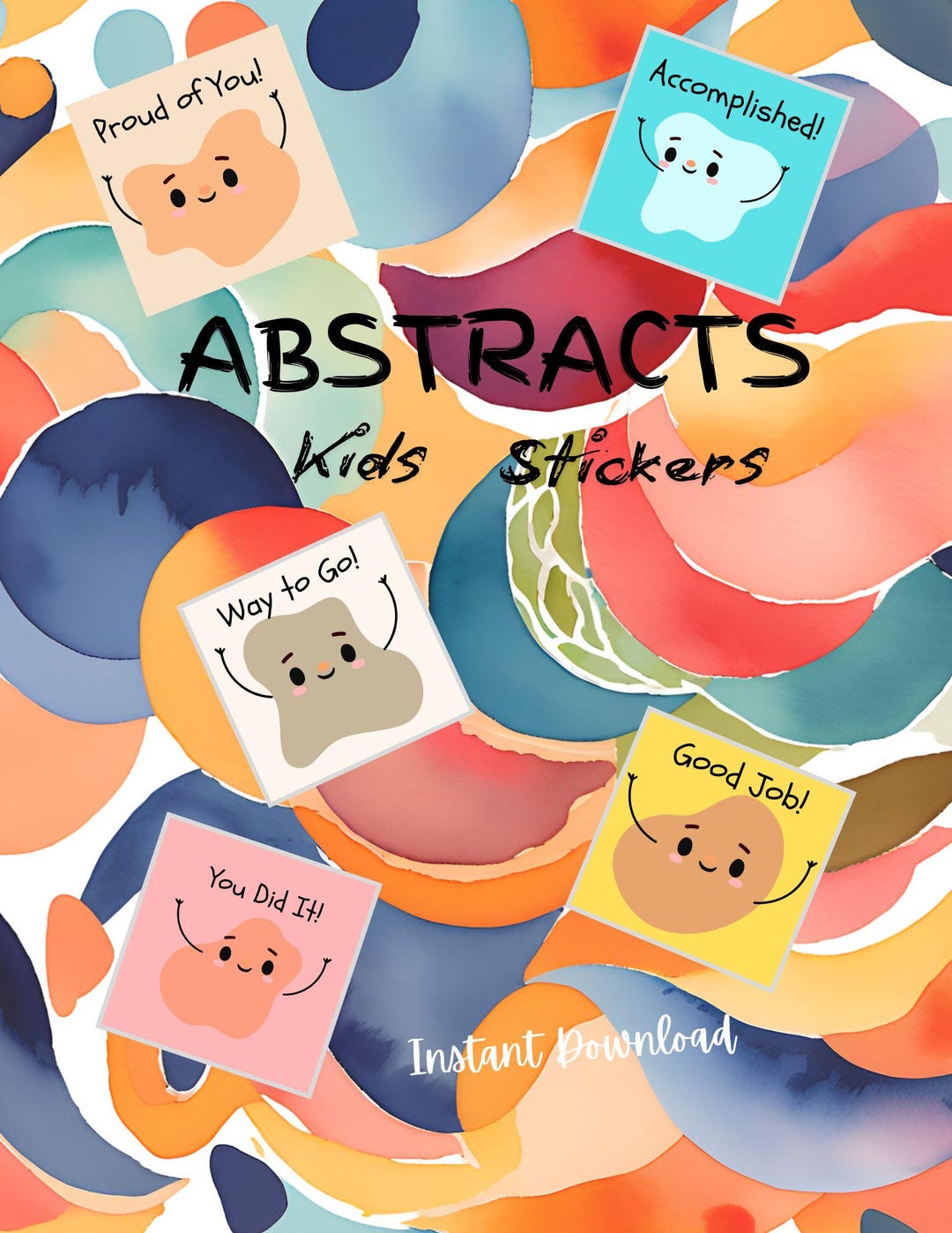 Sticker Abstrack Inspirational Kids Stickers: Abstract Motivational Reward Stickers (PDF ...