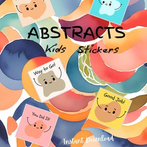 Druckbare Aufkleber für Kinder Inspirierend Motivationsaufkleber Belohnungsaufkleber Good Job Aufkleber Positive Aufkleber für Kinder Abstrakte Aufkleber