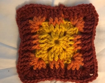 Granny Square Pattern Crochet Motif Crochet Blanket Square Crochet Autumn Crochet Pattern Crochet Coaster Pattern Fall Crochet Pattern