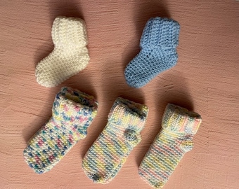 Infant Baby Socks Newborn Baby Girl Socks Newborn Baby Boy Socks Unisex Baby Socks White Socks Blue Socks Pastel Socks Baby Shower Gift