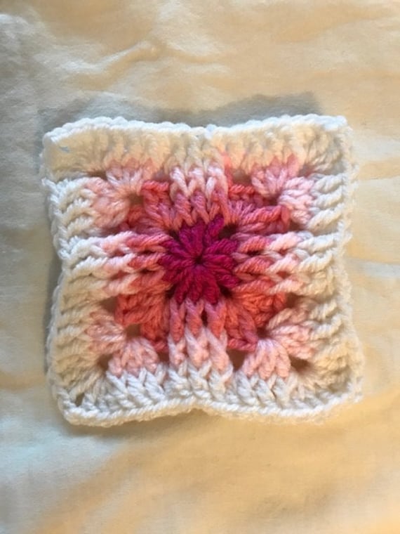 Cherry Blossom Granny Square Crochet Pattern: Floral Motif (PDF Pattern)