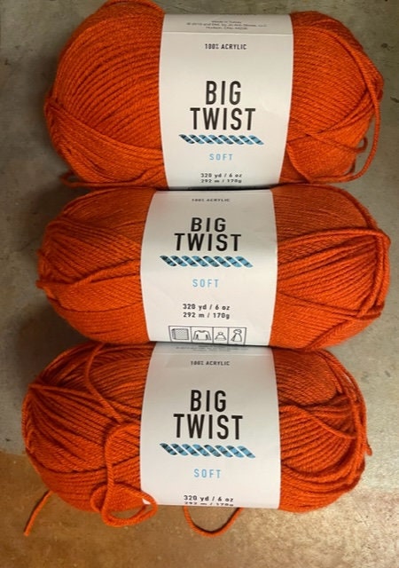 Big Twist Value Yarn Varsity Blue 6 Oz AT520 Lot of 2 