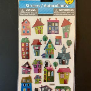 Puffy House Sticker Sheet: Scrapbooking, Cardmaking, Planners