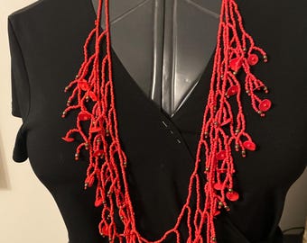 Vintage Lane Bryant Red Necklace