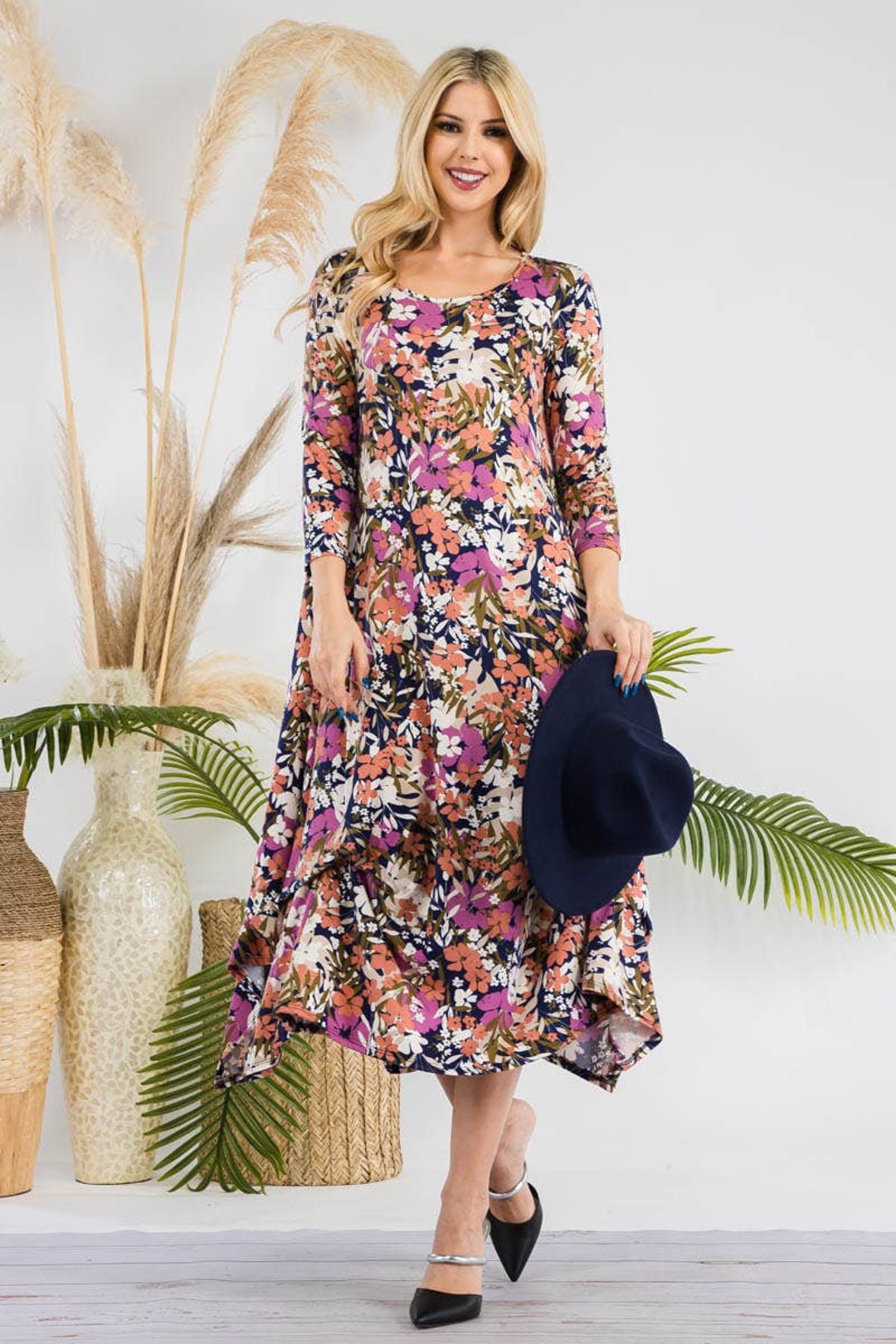 Modest Floral Dress Adalyn Fashions - Etsy