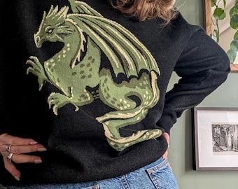 Moss Dragon Unisex Knitted Cardigan