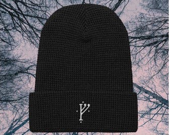 G Rune Waffle Beanie - Inspired by Tolkien - Gandalf - Subtle Fantasy Hat