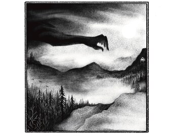 Darkness Mini Digital Print - Inspired by Tolkien - Sauron - Dark Clouds - Moody - Gothic