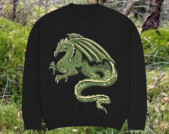 Moss Dragon Relaxed Fit Knitted Sweater