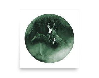 Herne the Hunter Digital Print - Myth - Legend - Folklore - Forest God - Deity - Demon - English Folk Tale