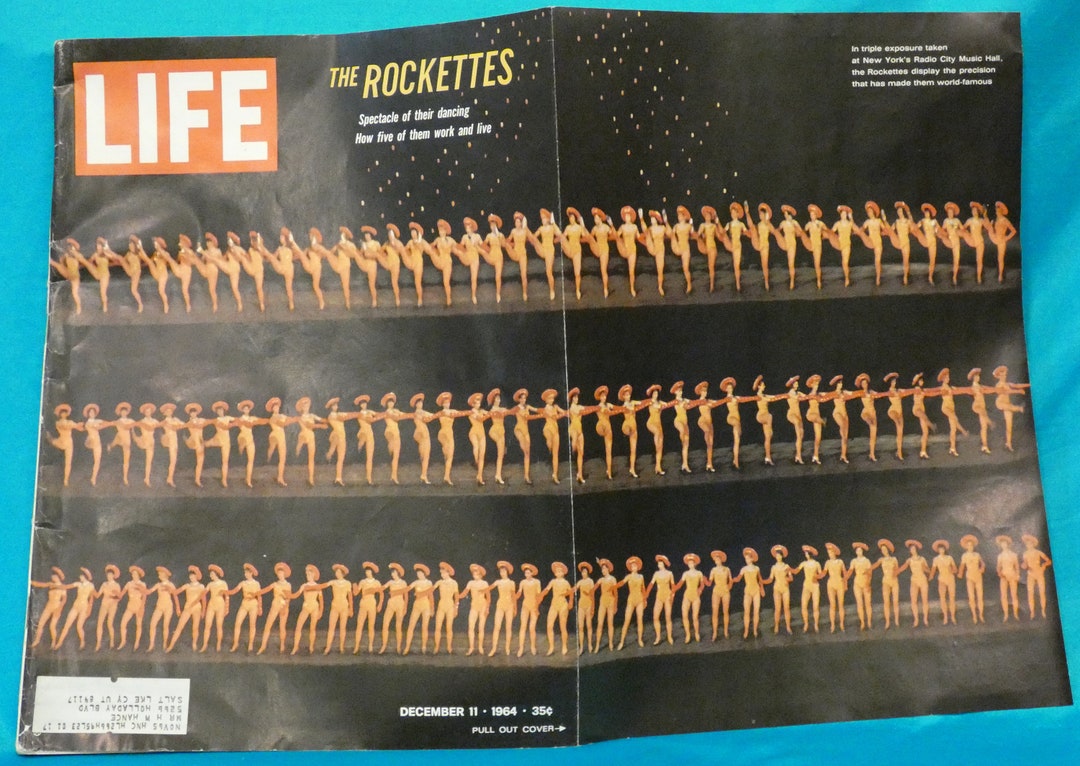 Rockettes Life Magazine With Fold Out Front Cover Dec. 11, 1964 - Etsy