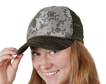 Trucker kapelusz, baseball, kapelusz, zwyczaj, czarny, koronki, azjatycki, wzór, Kingsley, Cap, Unisex, SnapBack, kapelusz męski, kapelusz damski, Kolonia