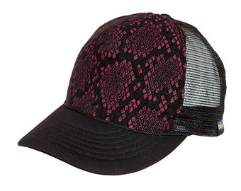 Trucker kapelusz, baseball, kapelusz, zwyczaj, wzór, skóry węża, skala. czerwony, czapka, czarny, Unisex, Willis, SnapBack, kapelusz męski, kapelusz damski, Kolonia